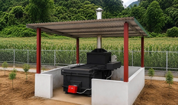 lò đốt trang trại chăn nuôi