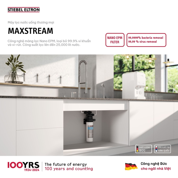 Máy lọc nước MAXSTREAM 1 lõi - Công nghệ lọc Nano EPM