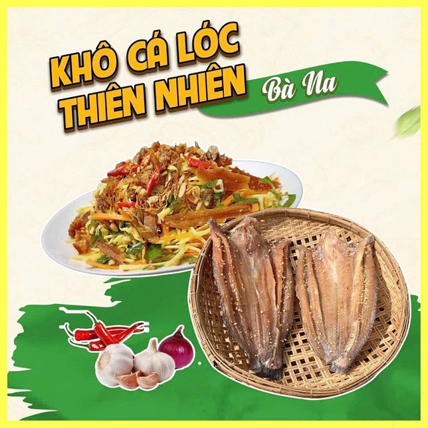 Khô cá lóc thiên nhiên thịt ngọt dai tự nhiên ướp tiêu sọ thơm nức mũi - Bà Na Food
