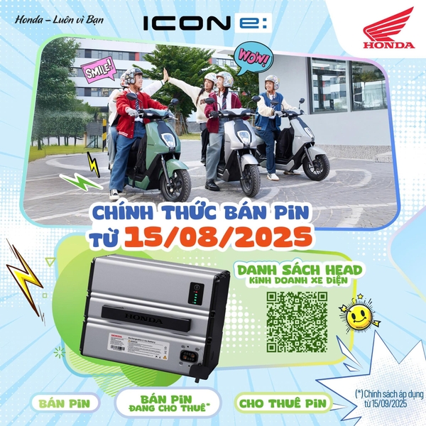 CHÍNH SÁCH BÁN PIN của xe gắn máy điện Honda ICON e: