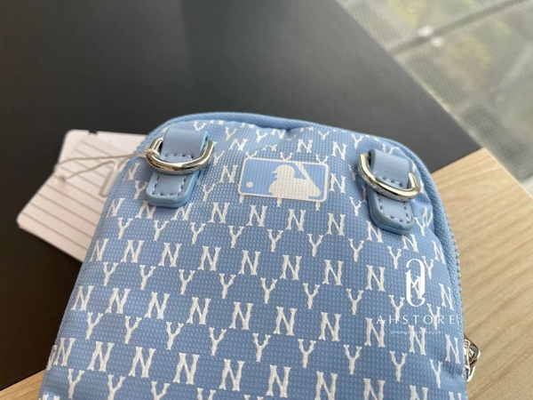 [MLB] Monogram Mini Cross Bag New York Yankees xanh