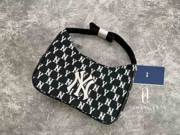 [MLB] Túi đeo vai chữ nhật Monogram Jacquard Hobo