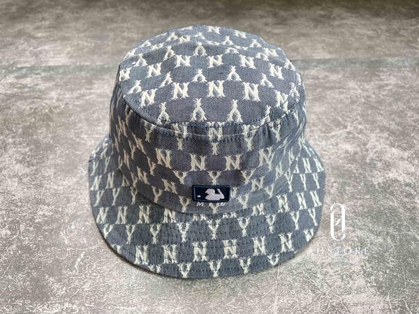 [MLB] Mũ Monogram Blue Jacquard Bucket Hat