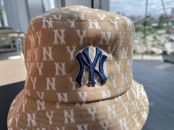 [MLB] Mũ Monogram Jacquard New York Yankees - NÂU VÀNG