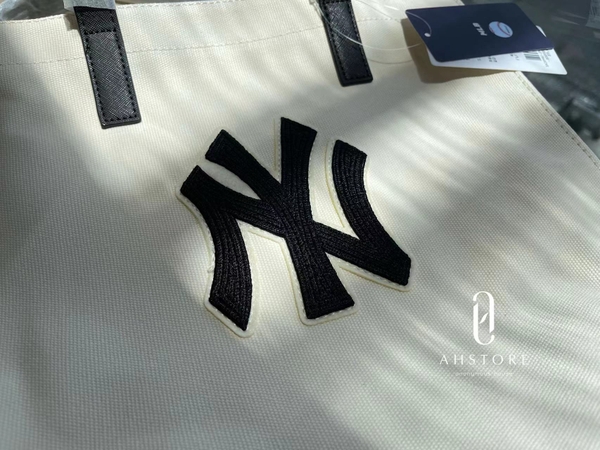 [MLB] Túi Tote Canvas - Trắng