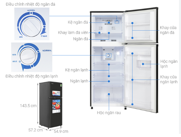 Tủ lạnh Funiki 209 lít HR T6209TDG Mới 100% Chính Hãng