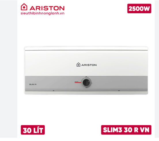 Máy nước nóng Ariston Slim3 30R - 30 lít mới 100%