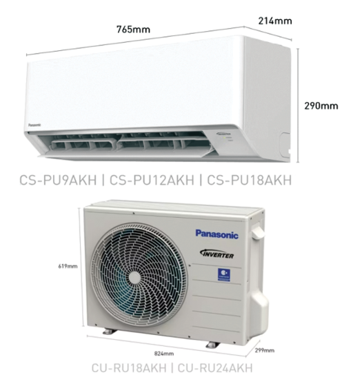 Điều hoà Panasonic Inverter 18000 BTU 1 chiều CU/CS-PU18AKH-8 gas R-32 mới 100%