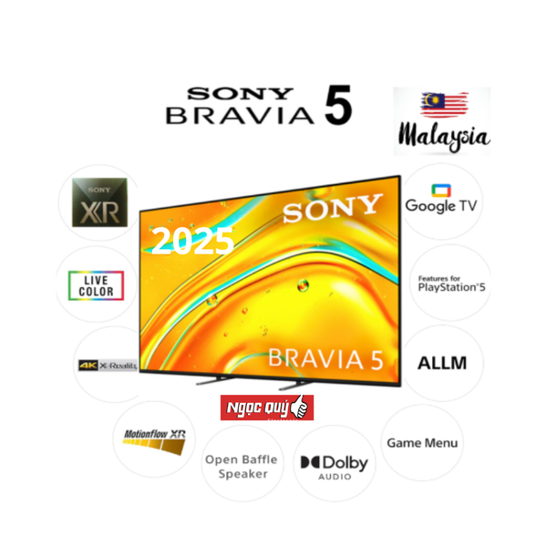 Google Tivi Mini LED Sony 4K 75 inch 75XR50 Mới 100% Mẫu 2025