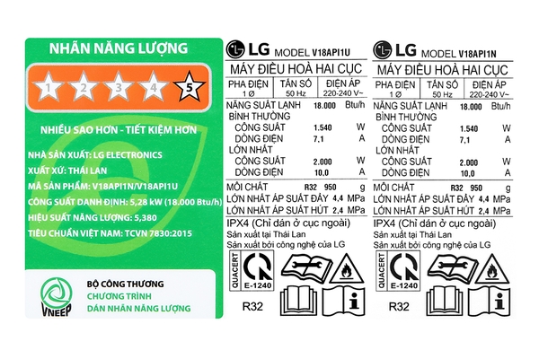 Điều hòa LG 1 chiều Inverter 21.500BTU V24ENF1