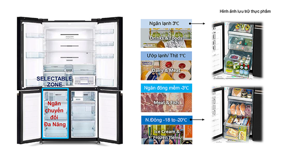 Tủ lạnh Hitachi Inverter 569 lít R-WB640VGV0 (GMG)