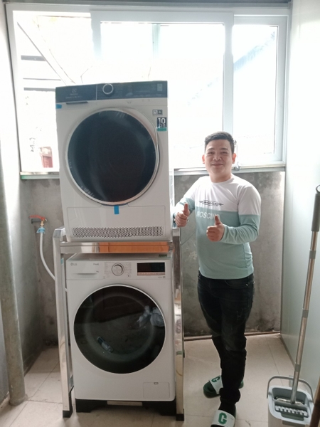 KỆ 2 TẦNG MÁY GIẶT MÁY SẤY INOX GIÁ RẺ NHẤT MIỀN BẮC