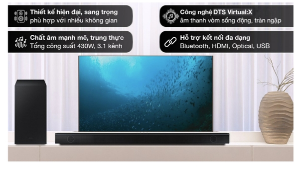 Bộ loa thanh Samsung HW-B650 430W  Chính hãng