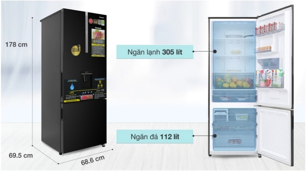 BX471WGKV Tủ Lạnh Panasonic Inverter 420 Lít NR-BX471WGKV Chính Hãng  Rẻ nhất