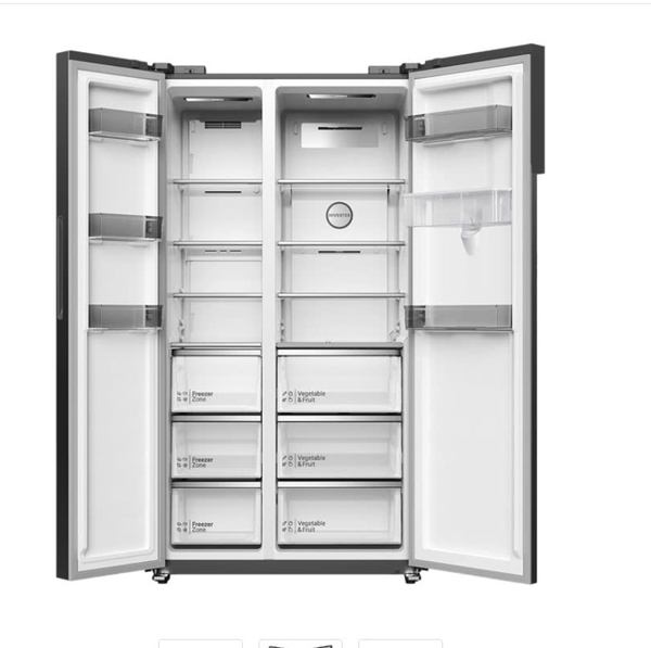 Tủ lạnh SBS HITACHI Inverter 525lít HRSN9552DWDXVN màu xám Mới 100%