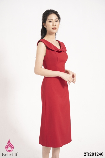 2D201240 - ĐẦM ĐỎ DÁNG A