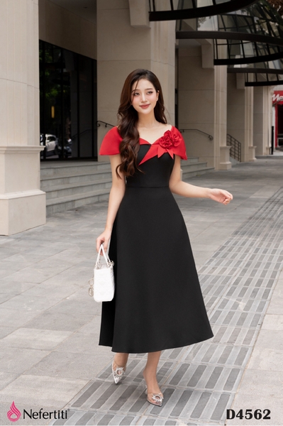 3D4562 - Đầm tiệc đính hoa thiết kế sang trọng trẻ trung