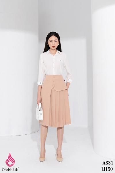 1J150 - CHÂN VÁY XẾP LI ĐIỆU ĐÀ