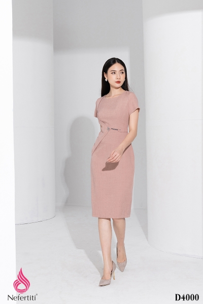 1D4000 - ĐẦM DÁNG ÔM TAY NGẮN