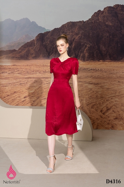 1D4316 - ĐẦM XẾP NHÚN NGỰC CÁCH ĐIỆU