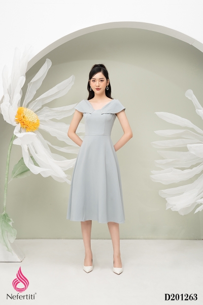 2D201263 - ĐẦM DÁNG DÀI ĐÍNH NGỌC TRANG TRÍ