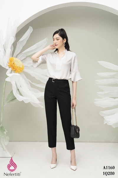 1A1160 - ÁO SƠ MI LỤA CÁCH ĐIỆU