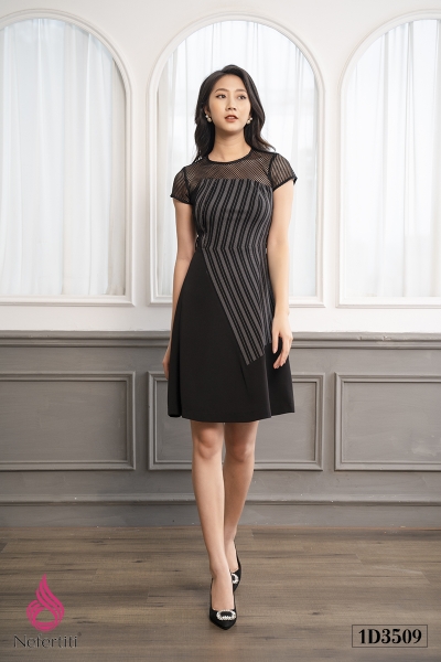 1D3509 - ĐẦM ĐEN PHỐI LƯỚI