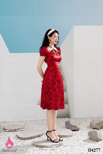 1D4277 - ĐẦM LỤA CỔ YẾM