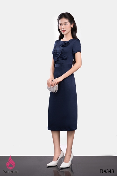 1D4343 - ĐẦM LỤA DÁNG A