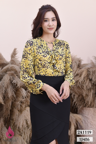 1J486 - CHÂN VÁY DÁNG ÔM XẾP LI CÁCH ĐIỆU