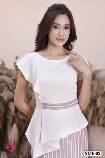 2D3602 - ĐẦM PEPLUM XẾP BÈO CÁCH ĐIỆU