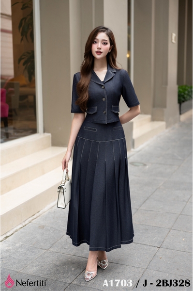 2A1703 - Áo Jean lụa cao cấp co giãn 4 chiều