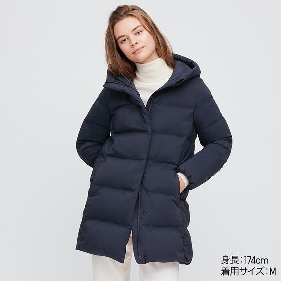 Uniqlo Womens Down  Seamless Down Parka BLUE  Moticommodity