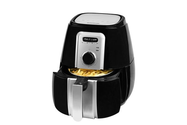 Nồi chiên không dầu Sunhouse SHD4025B, Công suất 1500W, Dung tích 3 Lít, Điều khiển núm xoay, Lòng nồi hợp kim nhôm phủ chống dính Whitford, Bảo hành 1 năm