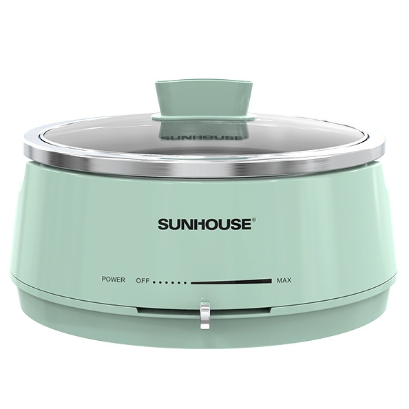 Lẩu điện Sunhouse SHD4543, Công suất 1300 W, Dung tích 4 Lít, Chất liệu Inox 304 cao cấp siêu bền