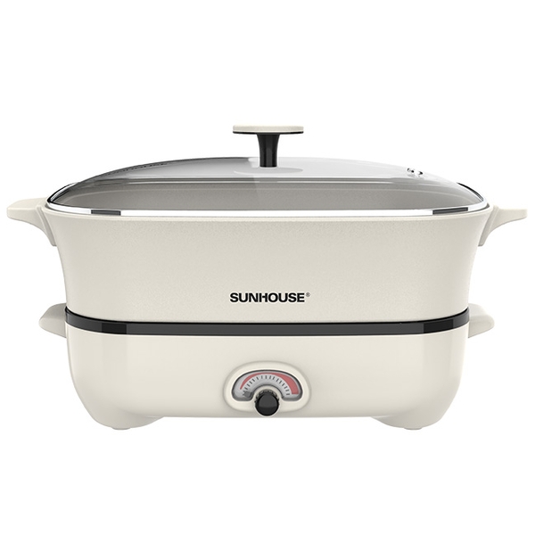 Lẩu điện Sunhouse SHD4560, Công suất cao lên đến 1800W, Dung tích 6 lít, Gia nhiệt trực tiếp