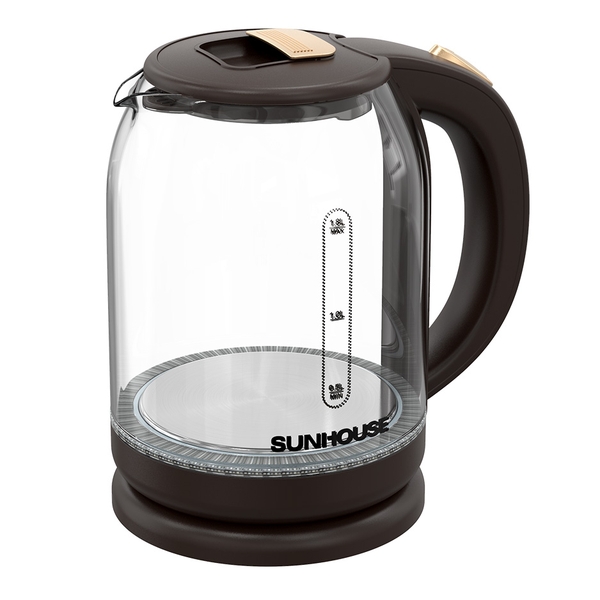 Ấm siêu tốc Sunhouse SHD1212, Công suất 1500W, Dung tích 1,8 Lít, Chất liệu thuỷ tinh cao cấp