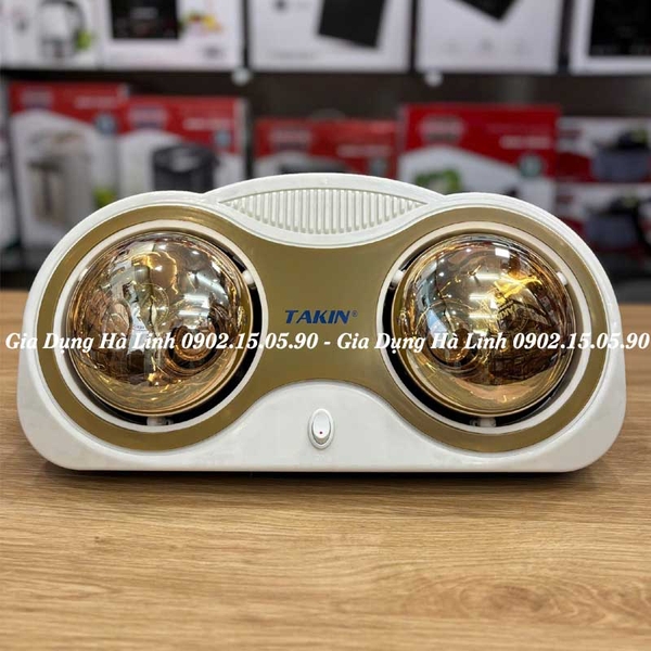 Đèn sưởi 2 bóng Takin TK-1002, Công suất 550W, Tuổi thọ bóng lên đến 10.000h, Bảo hành 12 tháng