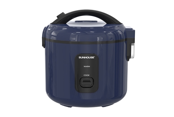 Nồi cơm điện Sunhouse SHD8213, Công suất 500W, Dung tích 1.2 Lít, Lòng nồi hợp kim nhôm phủ chống dính PTFE, Điều khiển nút gạt, Bảo hành 12 tháng