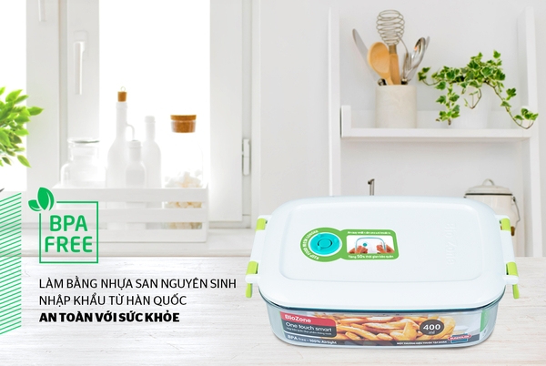 Hộp bảo quản thực phẩm thông minh Biozone 400ml, KB-SM400S