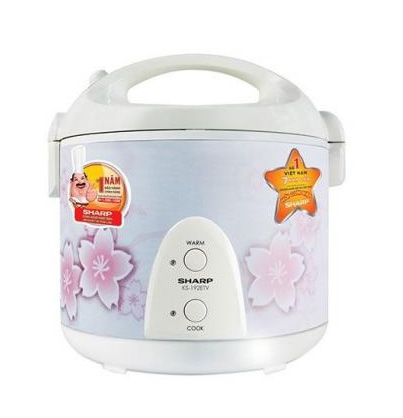 Nồi cơm điện cơ Sharp KS-N192ETV, Công suất 700W, Dung tích 1.8L, Bảng điều khiển phím bấm, Nhập khẩu Thái Lan, Bảo hành 12 tháng