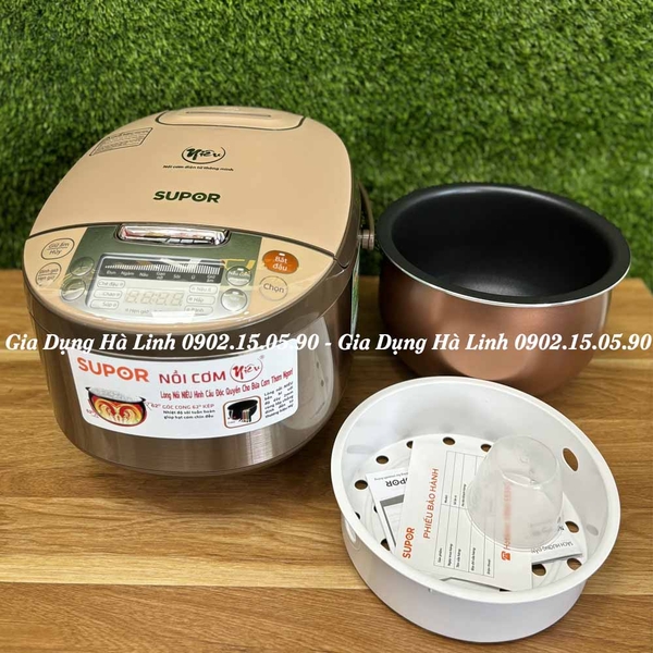 Nồi cơm điện tử Supor CFXB50FC33VN-75, Công suất 750W, Dung tích 1.8L, Bảng điều khiển phím bấm, Lòng niêu thiết kế đặc biệt, Bảo hành 12 tháng