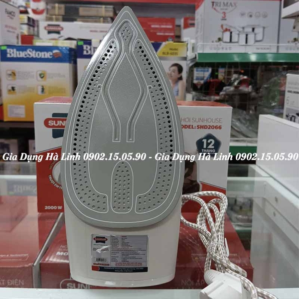 Bàn là hơi nước SHD2066 - Công suất 2000W, Mặt bàn là phủ chống dính Ceramic, 2 chế độ phun hơi và phun nước tiện dụng, Bảo hành 12 tháng