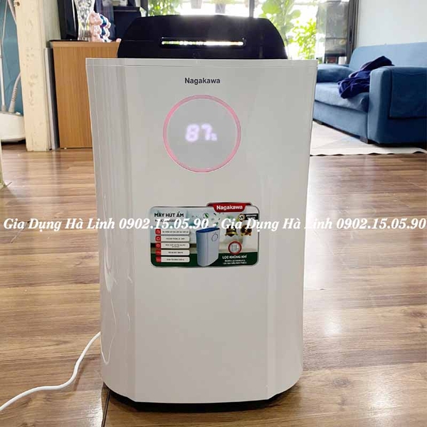 Máy hút ẩm lọc không khí Nagakawa NAD8559, Công suất 260W, Công suất hút ẩm 20 Lít/ngày