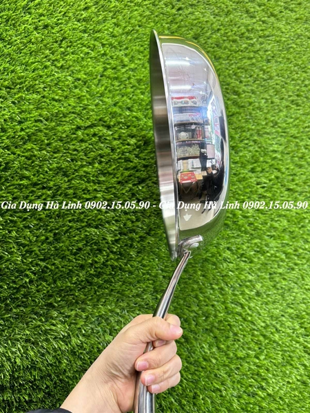 Chảo inox nguyên khối elmich Trimax EL-3739Max, Đường kính 26cm, Chất liệu inox 304 không có chống dính, Sử dụng trên mọi loại bếp, 2353739Max