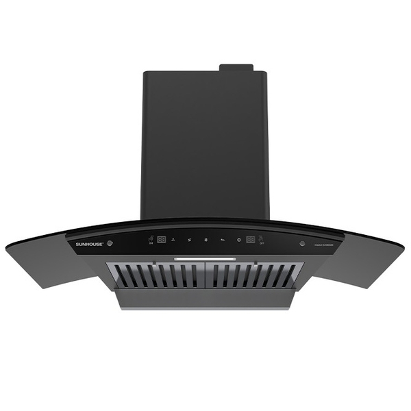 Máy hút mùi kính cong Sunhouse SHB6689, Công suất 132W, Vỏ inox sơn tĩnh điện