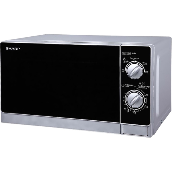 Lò vi sóng Sharp R-203VN-M, Công suất 800W, Dung tích 20 lít, Có chức năng hâm nóng rã đông, Bảo hành chính hãng 12 tháng