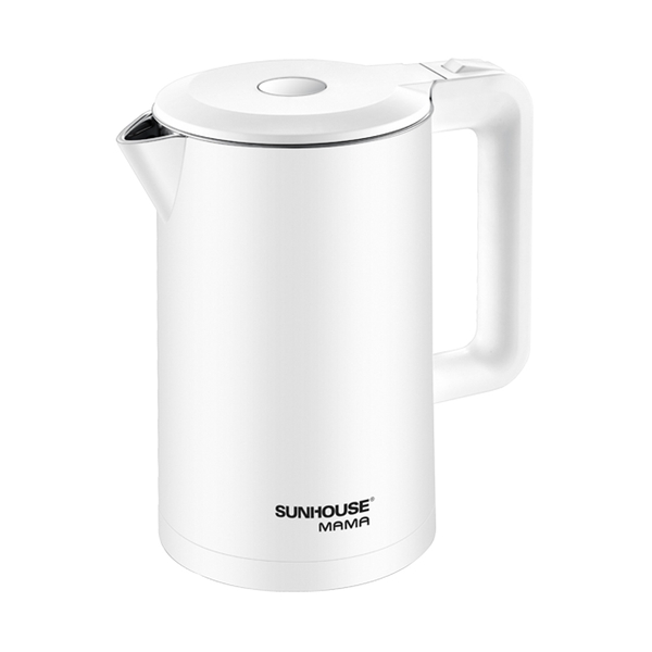Ấm siêu tốc inox 2 lớp Sunhouse Mama SHD1386W, Công suất 1800W, Dung tích 1.7 Lít, Ruột ấm inox 304, Vỏ nhựa chịu nhiệt siêu bền, Bảo hành 24 tháng