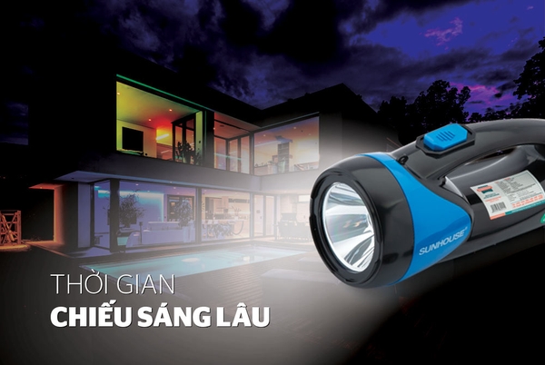 Đèn pin xách tay 2 chức năng Sunhouse SHE-8200