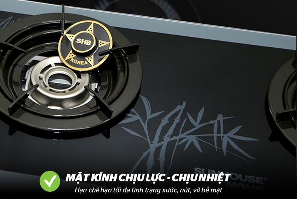 Bếp gas dương kính SUNHOUSE MAMA MMB0781S